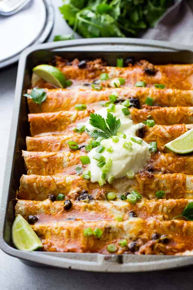 Ground Turkey Black Bean Enchiladas recipe