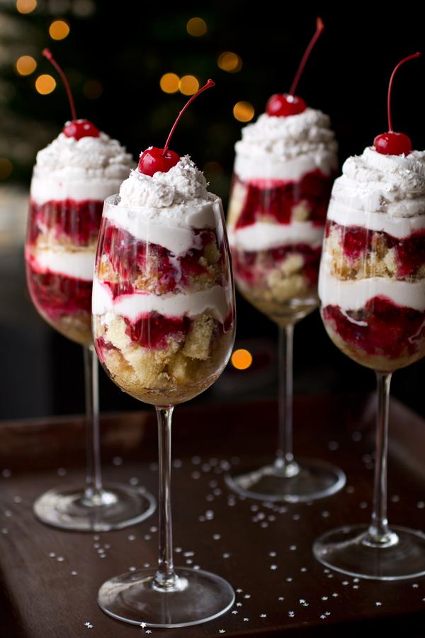 New Year’s Eve Parfaits with Raspberries and Grand Marnier