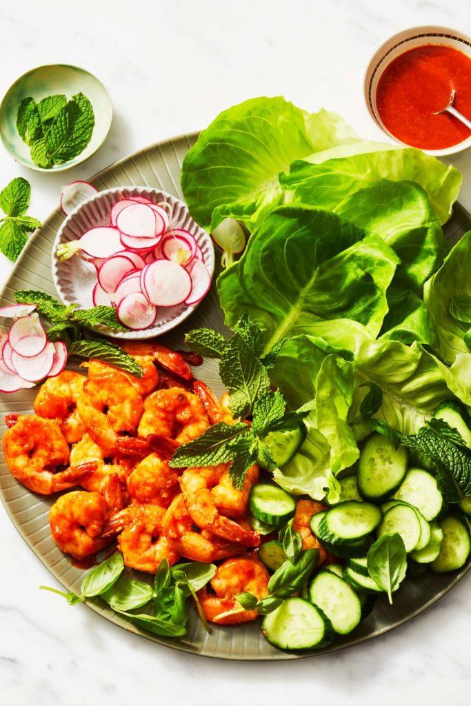 Spicy Shrimp Lettuce Wraps recipe