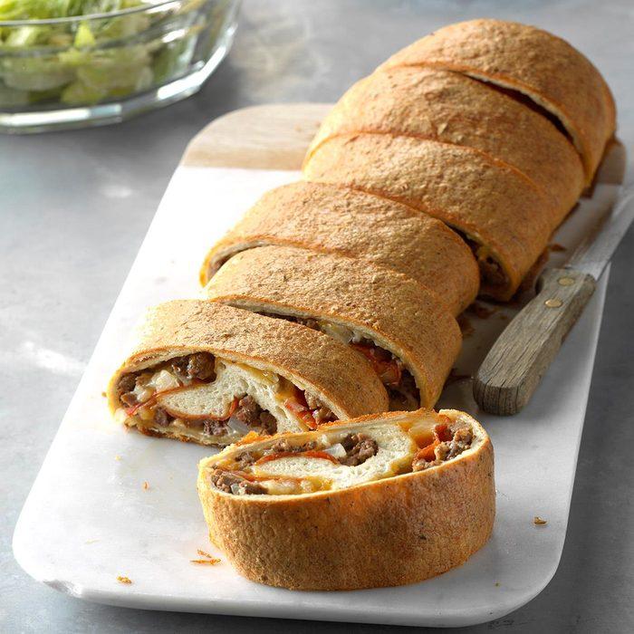 Ground Beef and Pepperoni Stromboli recipe