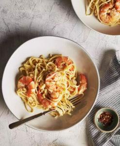 Garlic Lemon Shrimp With Pasta recipe