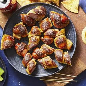 Pretzel Bratwurst Bites recipe