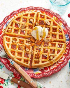 Cinnamon-Pecan Yeasted Waffles recipe