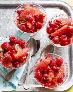 Fruit Salad with Grapefruit-Vanilla Syrup recipe