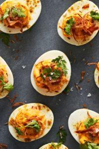 Harissa Deviled Eggs recipe