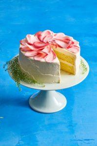 Lemon Layer Cake With Flower Petals recipe