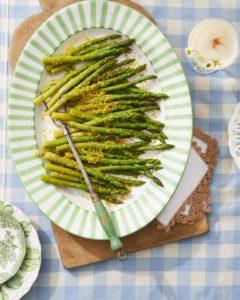 Salt-Cured Egg Yolks over Steamed Asparagus recipe