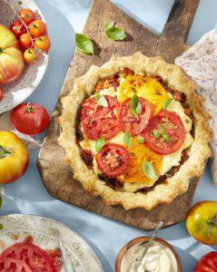 Southern Tomato Pie with Bacon recipe