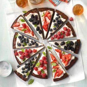 Berry-Patch Brownie Pizza recipe