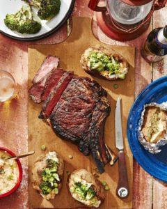 Cowboy Steaks and Potatoes with Broccoli  recipe