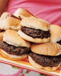 Glazed Bacon-and-Cheese-Filled Burgers recipe