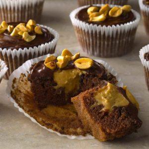 Peanut-Filled Devil’s Food Cupcakes recipe