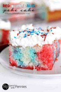 Red White and Blue Poke Cake recipe