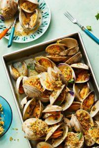 Roasted Clams with Lemony Panko recipe