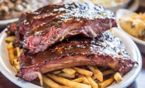 beef ribs and french fries