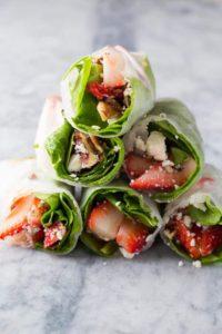 Strawberry Spinach Spring Rolls recipe