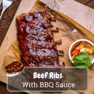 beef ribs with bbq sauce