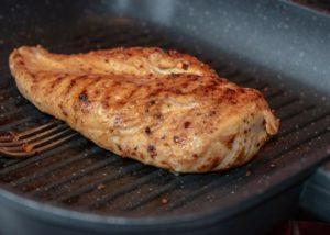 Chicken breast on the stove