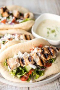 Greek Chicken Gyros with Tzatziki recipe