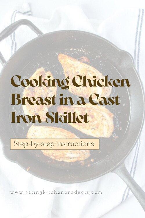 chicken breast in a cast iron skillet