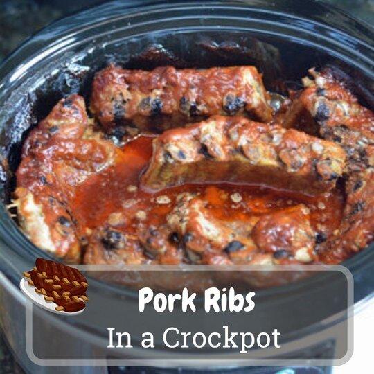 pork ribs in a crockpot