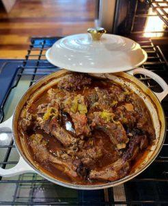 pork ribs in a dutch oven