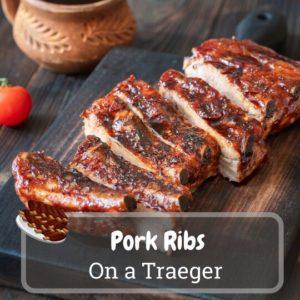 pork ribs on a traeger