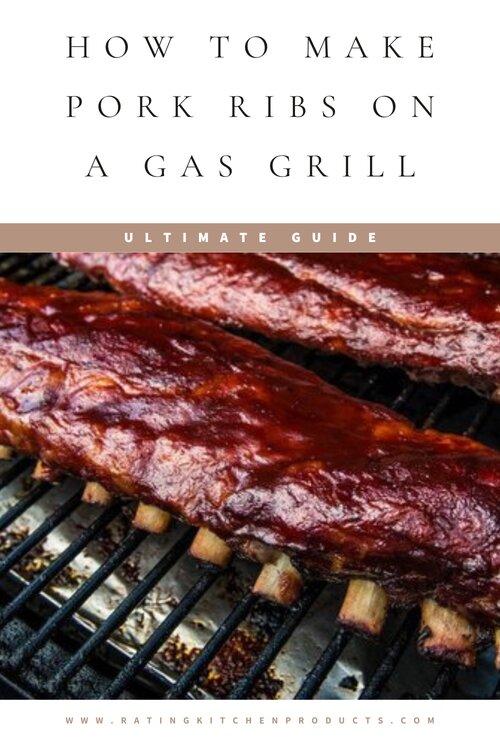 pork ribs on a gas grill