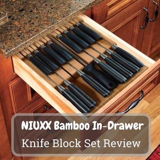 NIUXX Bamboo In-Drawer Knife Block Set Review