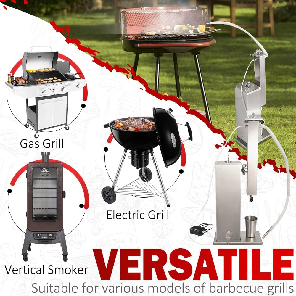 Supllueer Cold Smoke Generator 10L Smoke Making Machine Cold Smoker Attachment BBQ Accessories Hot Smoker Electric Smoker Pellet for Electric Smoker Pellet Accessory for Smoked Meat BBQ Drinks,Use Wood Chunks Chips or Pellets Adjust FlavorIntensity of the Smoke