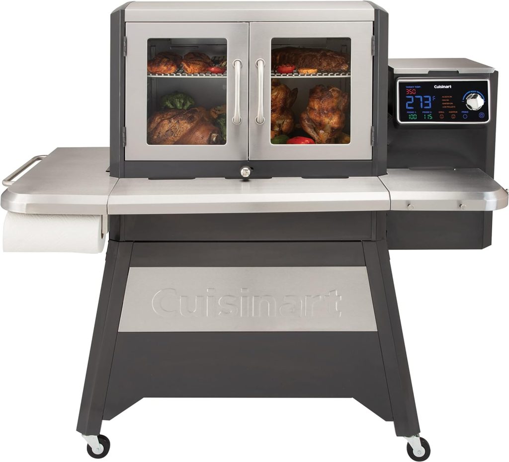 Cuisinart CGWM-080 Clermont Pellet Grill  Smoker, 1400 sq. inch Cooking Space, 8-in-1 - Smoke, BBQ, Grill, Roast, Sear, Braise, Bake,  Char-Grill