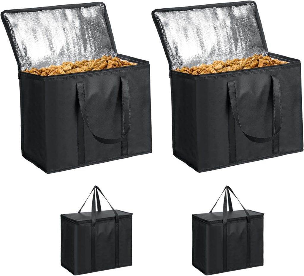 Profully 2 Pack Fuel Wood Pellet Storage Bag, 20LBs Smoker Charcoal Container for Camping and Grill, Black