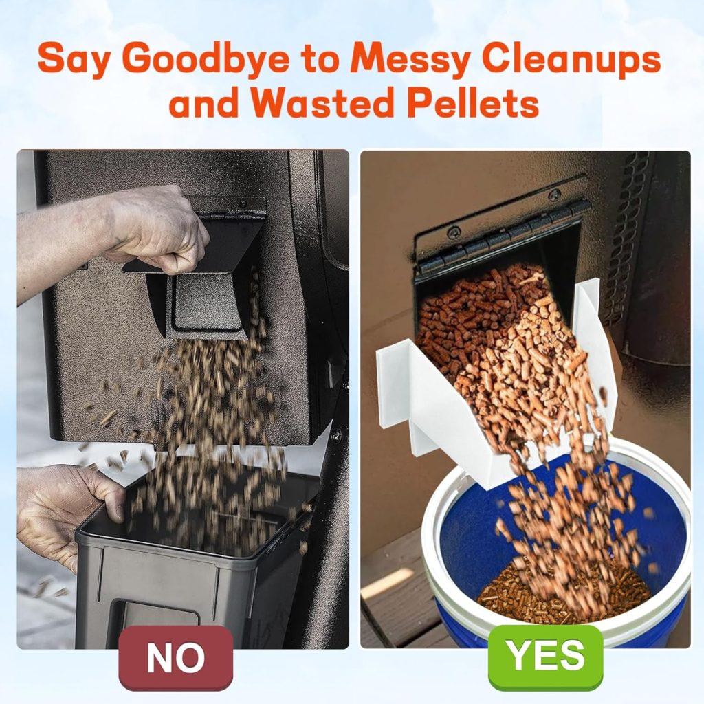 Amazon.com : Pellets Helper Chute for Traeger Grill, Magnetic Cleanout Chute for Easily Collect Pellets in Container, Accessories for Traeger Ironwood 885, Pro Series 34, Pro Series 22, Pro D2 575, Pro 780 Grills : Patio, Lawn  Garden