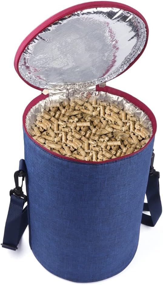 Fuel Pellet Storage Bag, Smoker Pellet Dispenser, Wood Pellet Container, Pellet Storage Bucket - Anti-Shock Foam Layer Reduces Wood Pellets/Charcoal Chipping