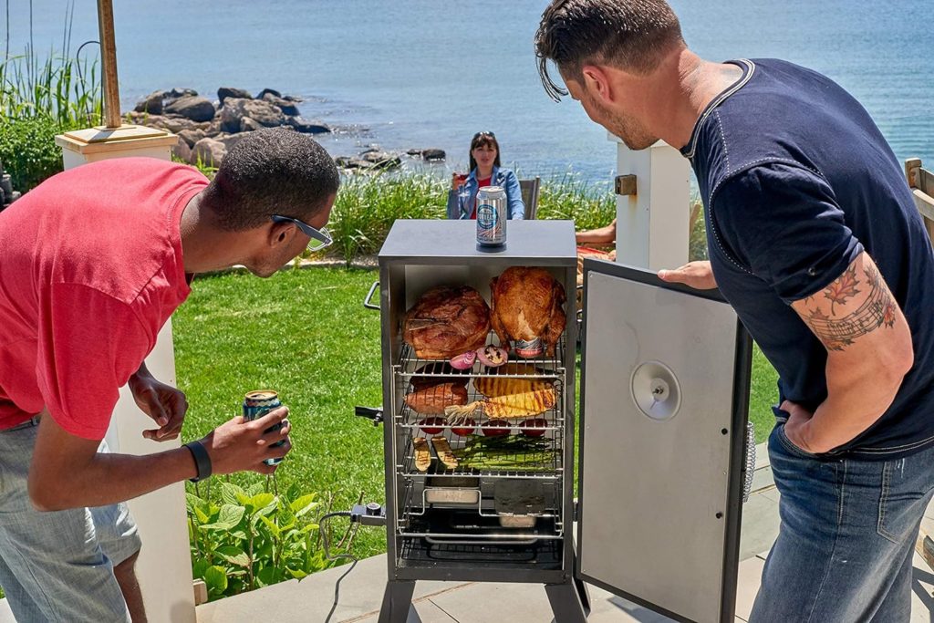 Cuisinart COS-330 Vertical Electric Smoker, Three Removable Smoking Shelves, 30, 548 sq. inches Cooking Space