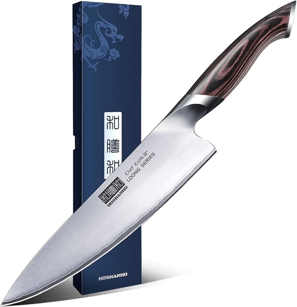 HOSHANHO Kitchen Knife in Japanese Steel AUS-10  7 Inch Japanese Santoku Knives  6 Inch Kitchen Utility Knife