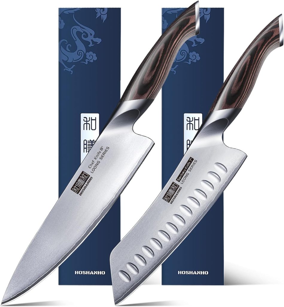 HOSHANHO Kitchen Knife in Japanese Steel AUS-10  7 Inch Professional Santoku Knives