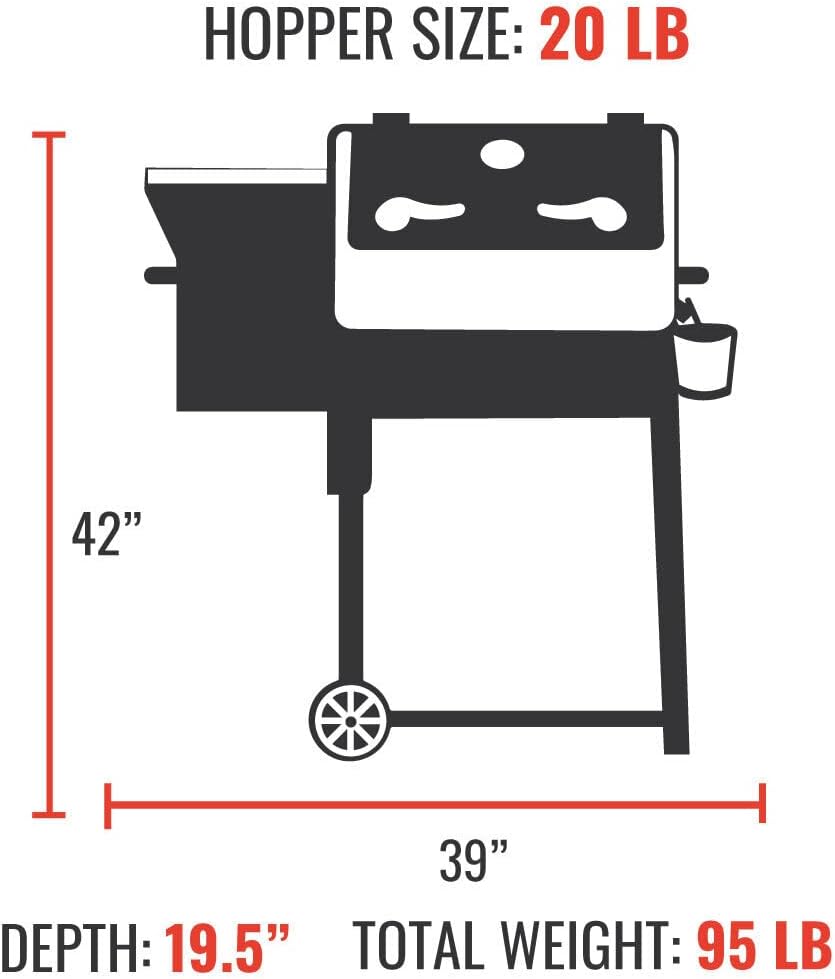 recteq Road Warrior 340 Portable Pellet Grill | Electric Pellet Smoker Grill, BBQ Grill, Outdoor Grill - Wood Pellets - Grill, Sear, Smoke, and More! | Perfect for Camping and Tailgates