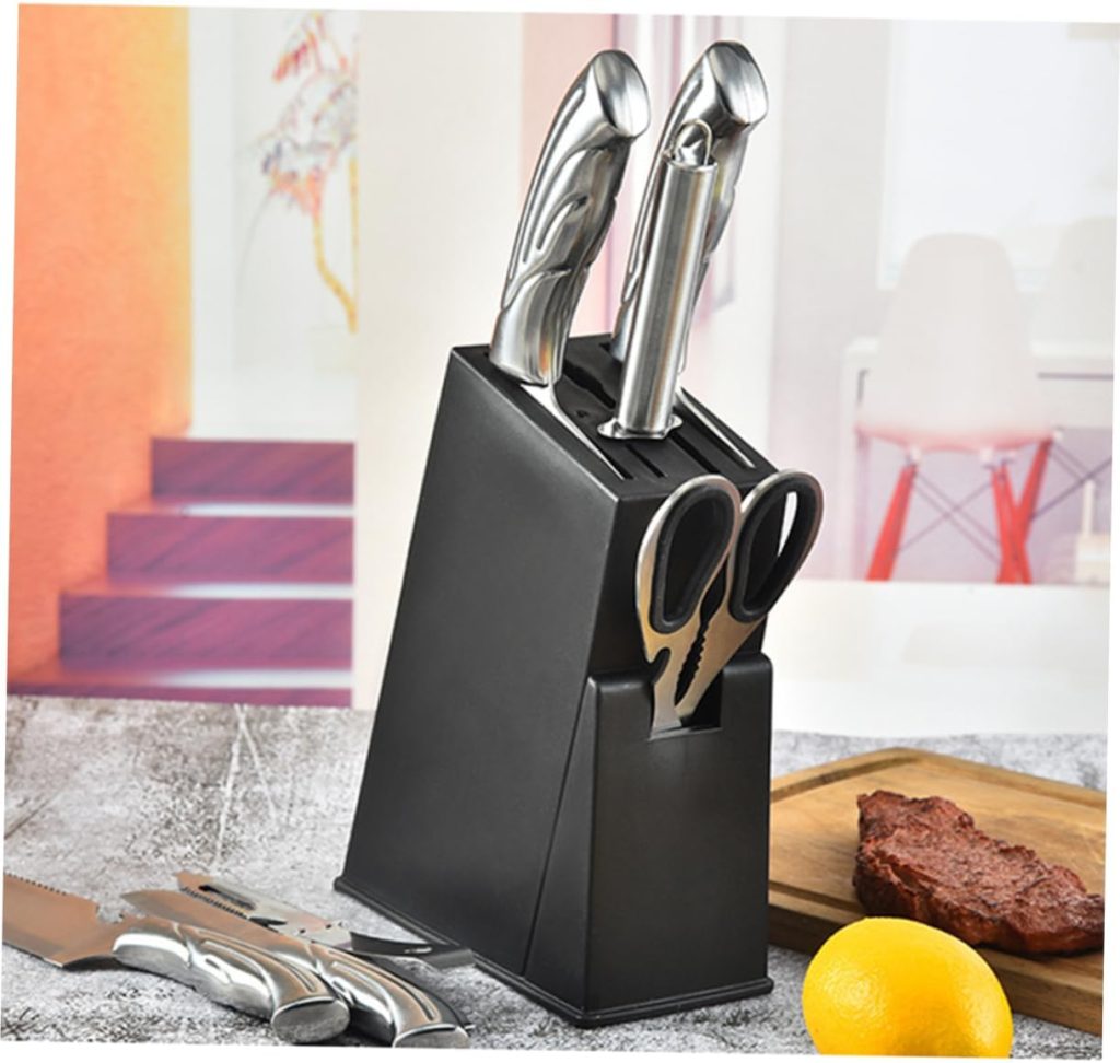 Zerodeko Block Japanese Scissors Stand Stainless Steel Utensil Holder Storage Pull Butcher Kitchen Drawer Organizer Storage Drawers Utensils Tableware