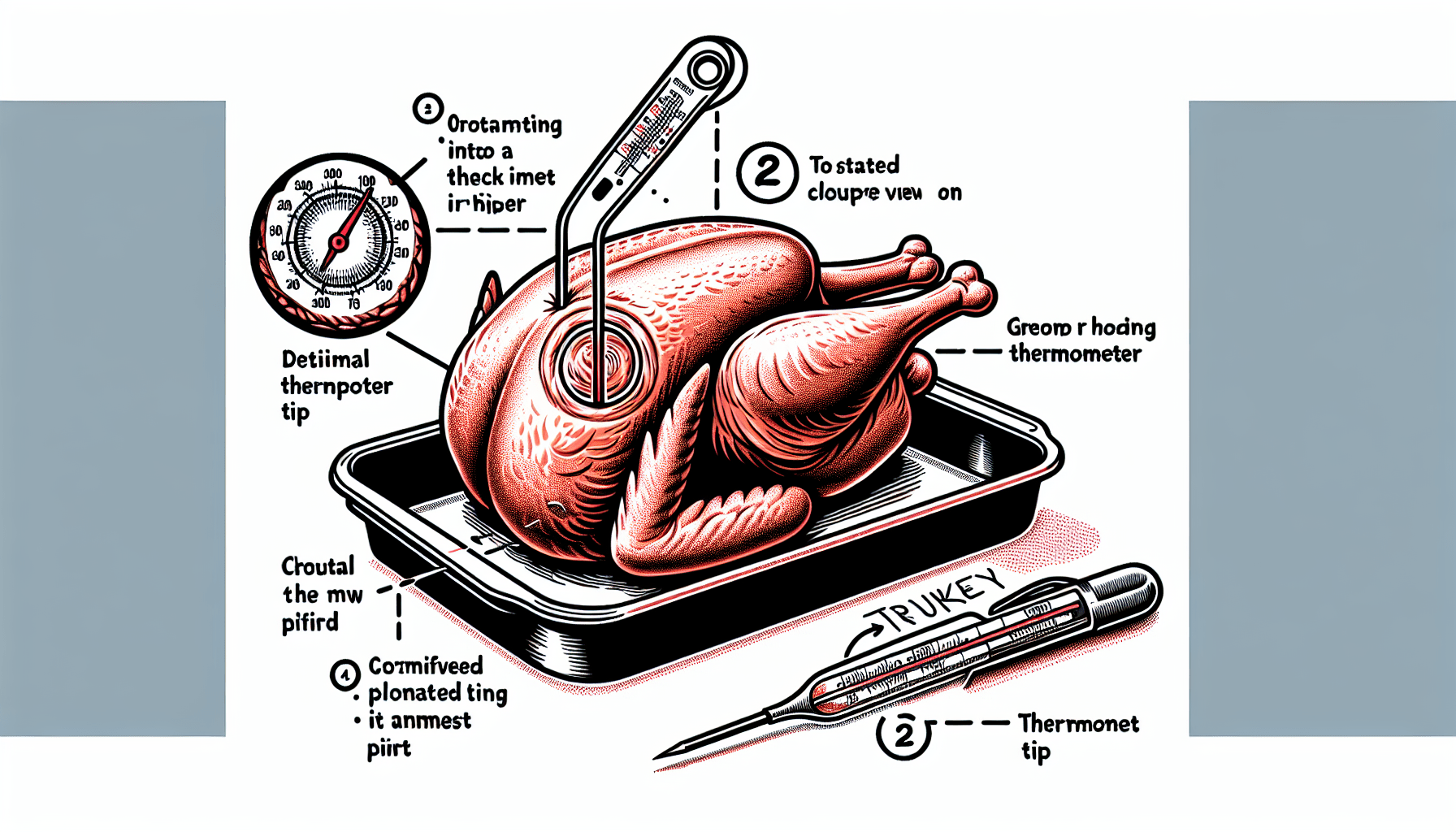 Placement Of Meat Thermometer In Turkey